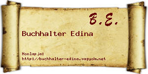Buchhalter Edina névjegykártya